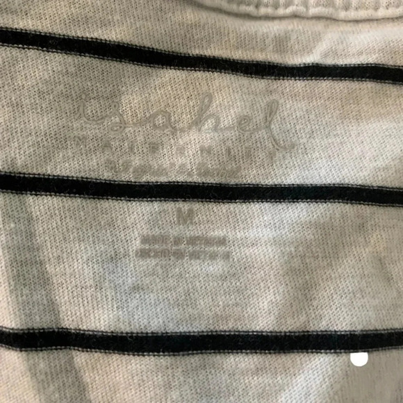 Isabel Maternity women's black and white striped shirt with senching - Picture 2 of 5